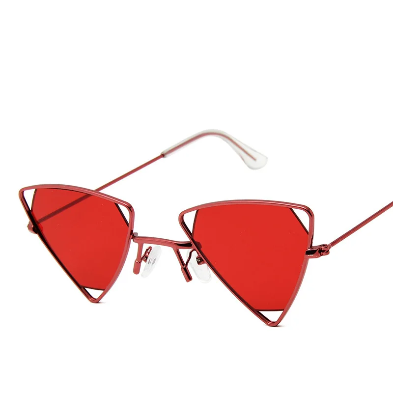 Модные солнцезащитные очки в маленькой оправе модные Треугольные металлические