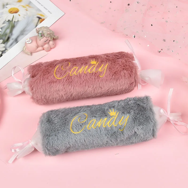 Cute Gradient Plush Candy modeling Pencil Case For Girls Large Capacity Embroidery Pen Bag Stationery Pouch Box school Supplies
Cute Gradient Plush Candy modeling Pencil Case For Girls Large Capacity Embroidery Pen Bag Stationery Pouch Box school Supplies