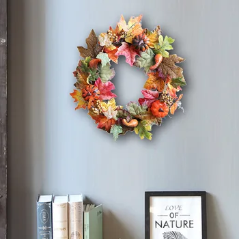 Halloween Wreath Maple Leaf Artificial Pumpkin Masquerade Props Pumpkin Berry Maple Leaf Door Hanging Decoration
Halloween Wreath Maple Leaf Artificial Pumpkin Masquerade Props Pumpkin Berry Maple Leaf Door Hanging Decoration