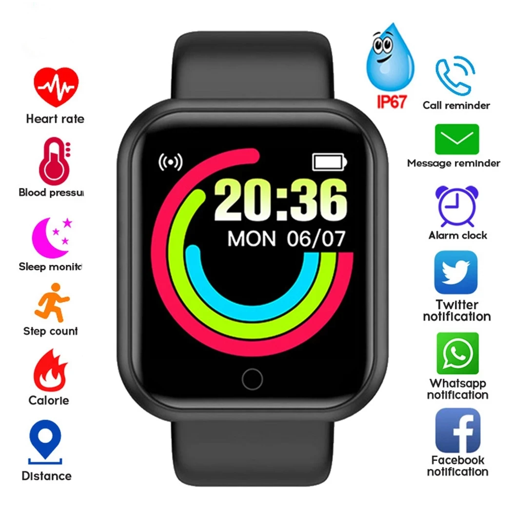 Фото Новинка 2021 мужские Смарт-часы с пульсометром шагомером фитнес-трекером