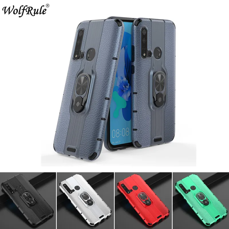 Фото For Huawei P20 Lite 2019 Case Full Protetive Cover Nova 5i Phone Ring Holder Stand Magnetic PC Silicone Case6.4" | Мобильные