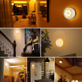 Automatic Sensor 6 Led Night Light Wireless Detector Wall Lamp Light Auto On/Off Closet Battery Power Light
Automatic Sensor 6 Led Night Light Wireless Detector Wall Lamp Light Auto On/Off Closet Battery Power Light