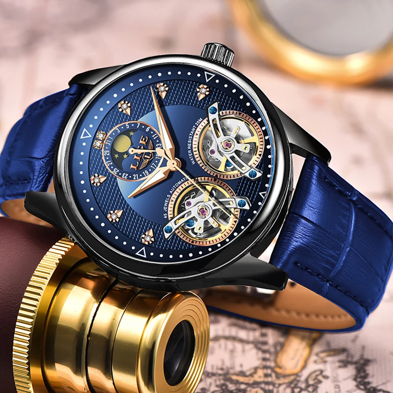 2020 LIGE Brand Men Watches Automatic Mechanical Watch Tourbillon Clock Leather Casual Business Retro Wristwatch Relojes Hombre
2020 LIGE Brand Men Watches Automatic Mechanical Watch Tourbillon Clock Leather Casual Business Retro Wristwatch Relojes Hombre