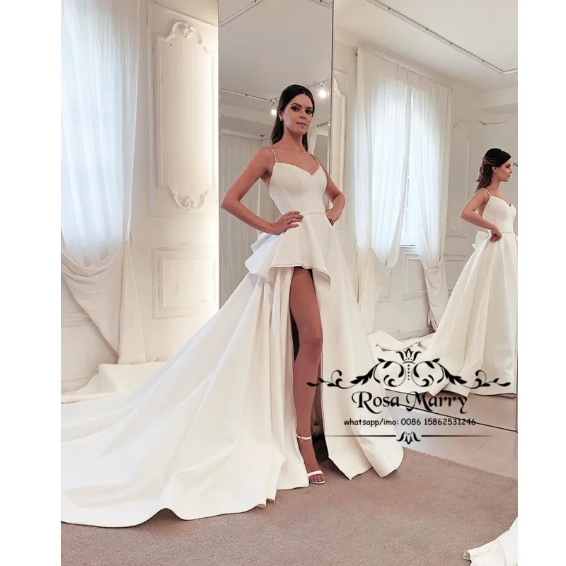 Modest Plus Size Boho Wedding Dresses 2020 A Line High Split Cheap Simple Vestido De Novia Country Beach Greek Style Bridal Gown
Modest Plus Size Boho Wedding Dresses 2020 A Line High Split Cheap Simple Vestido De Novia Country Beach Greek Style Bridal Gown