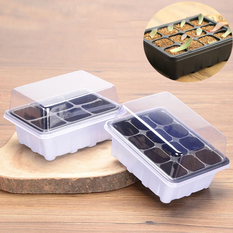 6/12 Plastic Nursery Pots Planting Seed Tray Kit Plant Germination Box with Dome and Base Garden Grow Box Gardening Supplies
6/12 Plastic Nursery Pots Planting Seed Tray Kit Plant Germination Box with Dome and Base Garden Grow Box Gardening Supplies