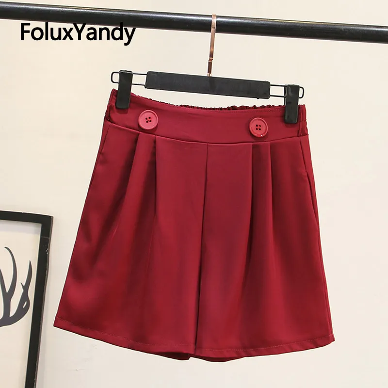 Chiffon Shorts Women Buttons Casual Loose Pleated Plus Size 3 4 5 XL Thin Summer Shorts Black Red KKFY4414
Chiffon Shorts Women Buttons Casual Loose Pleated Plus Size 3 4 5 XL Thin Summer Shorts Black Red KKFY4414