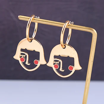 Gold Color Baby Face Drop Earrings Enamel Cartoon Sweety Girls For Women Fashion Jewelry Gifts
Gold Color Baby Face Drop Earrings Enamel Cartoon Sweety Girls For Women Fashion Jewelry Gifts