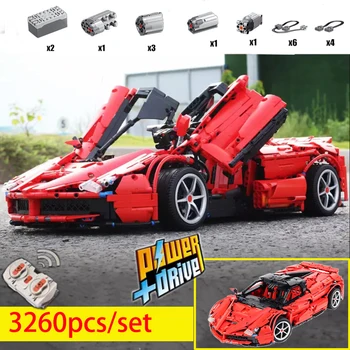 New MOC Super Ferraried RED Racers Racing Sports RC Car Motor Power Function Technic Building Blocks Kits Bricks Kids Gift Toy
New MOC Super Ferraried RED Racers Racing Sports RC Car Motor Power Function Technic Building Blocks Kits Bricks Kids Gift Toy