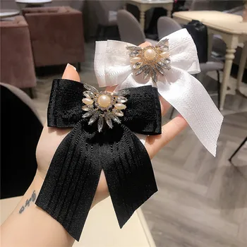 Luxury Rhinestone Bowtie Black White Bowknot Necktie Bow Tie Brooches for Women Fashion Dress Shirts Collar Accessories Jewelry
Luxury Rhinestone Bowtie Black White Bowknot Necktie Bow Tie Brooches for Women Fashion Dress Shirts Collar Accessories Jewelry