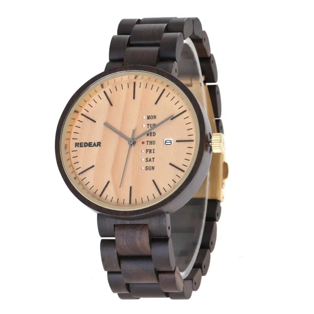 Manufacturer's new personalized wooden watch with double calendar, popular wooden watches
Manufacturer's new personalized wooden watch with double calendar, popular wooden watches