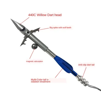 8 Pcs Darts Shooting Fish 440C Built-in Strong Magnetic Aggravated Barbs, Used for Outdoor Slingshot Shooting Fish Darts
8 Pcs Darts Shooting Fish 440C Built-in Strong Magnetic Aggravated Barbs, Used for Outdoor Slingshot Shooting Fish Darts
