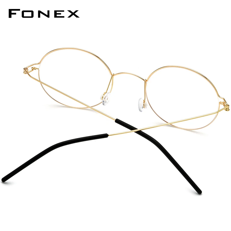 FONEX Очки круглые корректирующие из титанового сплава|Женские очки кадры| |