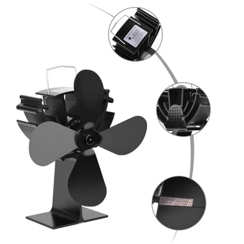 4-Blade Heat Powered Stove Fan for Wood/Log Burner/Fireplace Increases 80% More Warm Air Than 2 Blade Fan- Eco Friendly Fan
4-Blade Heat Powered Stove Fan for Wood/Log Burner/Fireplace Increases 80% More Warm Air Than 2 Blade Fan- Eco Friendly Fan
