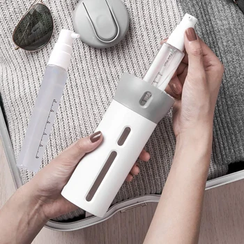 4 in 1 Travel Bottles Leak Proof Refillable Liquid/Lotion/Cream Travel Toiletries Cosmetic Containers Grey Pink
4 in 1 Travel Bottles Leak Proof Refillable Liquid/Lotion/Cream Travel Toiletries Cosmetic Containers Grey Pink