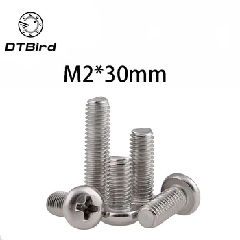 Free shipping 50pcs/Lot GB818 M2x30 mm M2*30 mm 304 Stainless Steel Phillips Cross recessed pan head Screw DT2
Free shipping 50pcs/Lot GB818 M2x30 mm M2*30 mm 304 Stainless Steel Phillips Cross recessed pan head Screw DT2