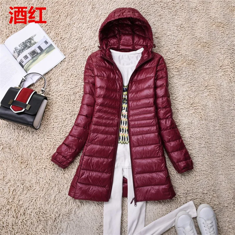 Фото 2019 Spring Autumn Women's Long Jacket Coat Parka Simple Quilted Windproof Warm Duck Down Female Large Size Black Coats | Женская
