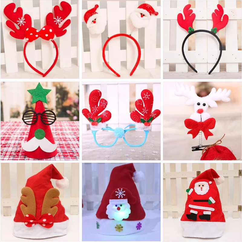 

Christmas Headbands Decorations Children's Gift Small Gifts Dress Up Headband Headdress Snowman Antlers Hat Jewelry