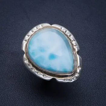 Natural Caribbean Larimar Handmade Unique 925 Sterling Silver Ring 6.5 B1915 
Natural Caribbean Larimar Handmade Unique 925 Sterling Silver Ring 6.5 B1915