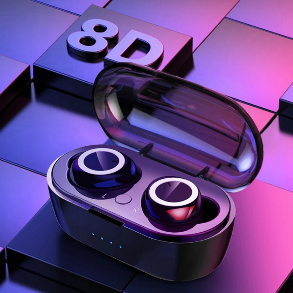 Wireless Earphones Bluetooth 5.0 Handsfree Headphone Stereo Headset sport Earbuds Earphone with Mic For iPhone Samsung Xiaomi