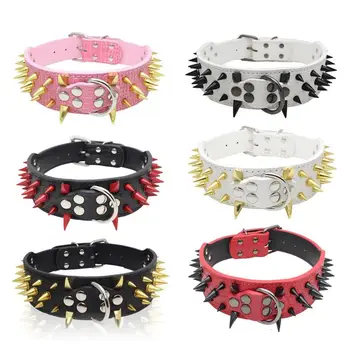 Sharp Spiked Studded Pet Collar Rivet PU Leather Dog Puppy Colorful Neck Strap
Sharp Spiked Studded Pet Collar Rivet PU Leather Dog Puppy Colorful Neck Strap