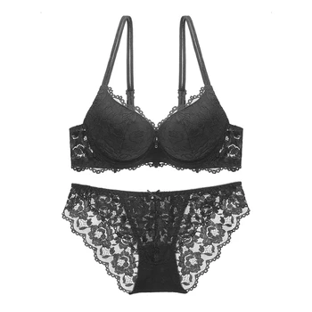 Sexy women's sexy lace underwear, thin upper and lower thick gather bra, comfortable, breathable and supportive bra set WT045
Sexy women's sexy lace underwear, thin upper and lower thick gather bra, comfortable, breathable and supportive bra set WT045