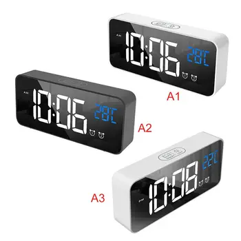 Home Usb Charging Digital Display Led Alarm Clock Temperature Display Electronic Clock Voice Control Snooze Small Alarm Clock
Home Usb Charging Digital Display Led Alarm Clock Temperature Display Electronic Clock Voice Control Snooze Small Alarm Clock