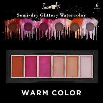 6 Clors Semi Dry Watercolor Paint Set Portable Professional Artists Pigment Metallic Glitter Art Supplies Hobbyists Shimmery 
6 Clors Semi Dry Watercolor Paint Set Portable Professional Artists Pigment Metallic Glitter Art Supplies Hobbyists Shimmery