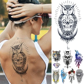 Waterproof Temporary Tattoo Sticker Compass Owl Skull Flash Tattoos Tiger Diamond Wolf Body Art Arm Fake Sleeve Tatoo Women Men
Waterproof Temporary Tattoo Sticker Compass Owl Skull Flash Tattoos Tiger Diamond Wolf Body Art Arm Fake Sleeve Tatoo Women Men