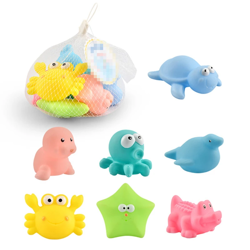 7pcs/bag Bath Toys Mixed Animals Swimming Water Toy Mini Colorful Soft Floating Rubber Squeeze Sound Funny Gifts For Baby Kids
7pcs/bag Bath Toys Mixed Animals Swimming Water Toy Mini Colorful Soft Floating Rubber Squeeze Sound Funny Gifts For Baby Kids
