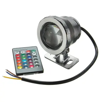 IP68 10W RGB LED Light Garden Fountain Pool Pond Spotlight Waterproof Underwater Lamp with Remote Control Black/Silver
IP68 10W RGB LED Light Garden Fountain Pool Pond Spotlight Waterproof Underwater Lamp with Remote Control Black/Silver
