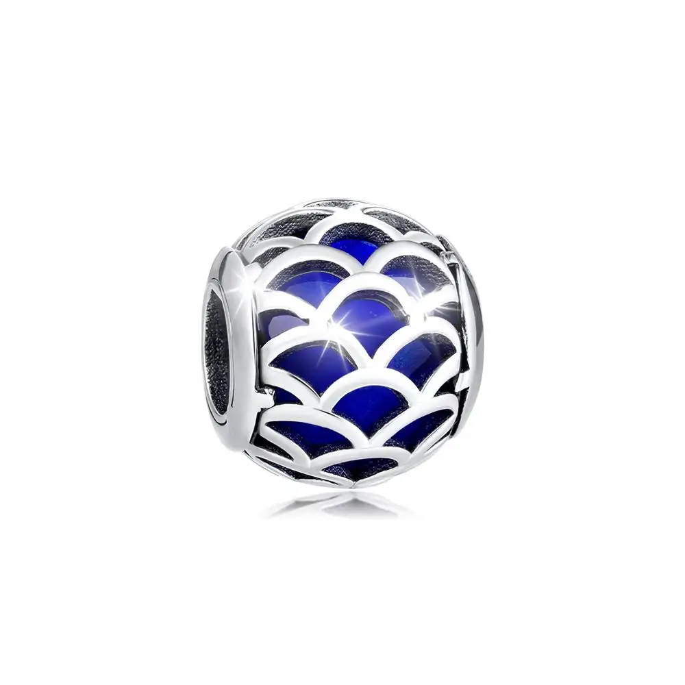 

Fandora CKK Nature's Radiance Blue Charm 925 Sterling Silver Bead Fits Bracelet Charms for Jewelry Making, Blue Enamel pulseras