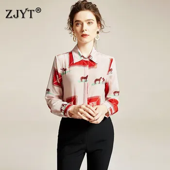 2020 Spring 100% Silk Blouses for Women High Quality Elegant Long Sleeve Animal Print Office Lady Blouses and Shirts Womens Tops
2020 Spring 100% Silk Blouses for Women High Quality Elegant Long Sleeve Animal Print Office Lady Blouses and Shirts Womens Tops