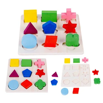 Wooden Geometric Shapes Montessori Puzzle Sorting Math Bricks Preschool Learning Educational Game Baby Toddler Toys for Children
Wooden Geometric Shapes Montessori Puzzle Sorting Math Bricks Preschool Learning Educational Game Baby Toddler Toys for Children