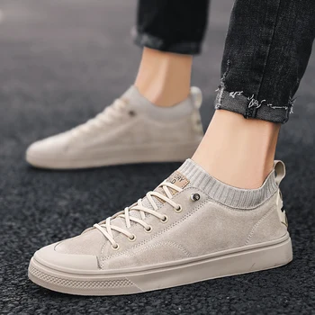 New Mens Sneakers Classic Suede Shoes Men Leisure Walk Antiskid Flats Casual Leather Lace-up Outdoor Footwear Fashion Sock Shoes 
New Mens Sneakers Classic Suede Shoes Men Leisure Walk Antiskid Flats Casual Leather Lace-up Outdoor Footwear Fashion Sock Shoes