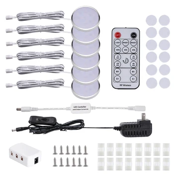 LED 4/6/10/12 Pack Under Cabinet Light kit Dimmable wireless RF Remote Controlled lighting for Under Shelf Furniture Book Case
LED 4/6/10/12 Pack Under Cabinet Light kit Dimmable wireless RF Remote Controlled lighting for Under Shelf Furniture Book Case