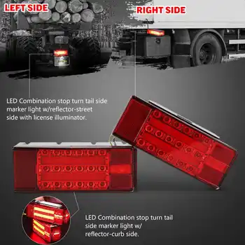 2Pcs LED Car Truck Rectangle Tail Light Taillight Stud Stop Brake Light Turn Signal Lamp Indicator Trailer Boat RV Tractor Lorry
2Pcs LED Car Truck Rectangle Tail Light Taillight Stud Stop Brake Light Turn Signal Lamp Indicator Trailer Boat RV Tractor Lorry