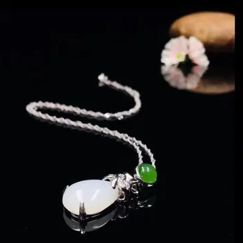 KJJEAXCMY boutique Jewels 925 Silver Inlaid Natural Hetian Jade Female Pendant + Necklace Jewelry Drop Fluid Curve
KJJEAXCMY boutique Jewels 925 Silver Inlaid Natural Hetian Jade Female Pendant + Necklace Jewelry Drop Fluid Curve