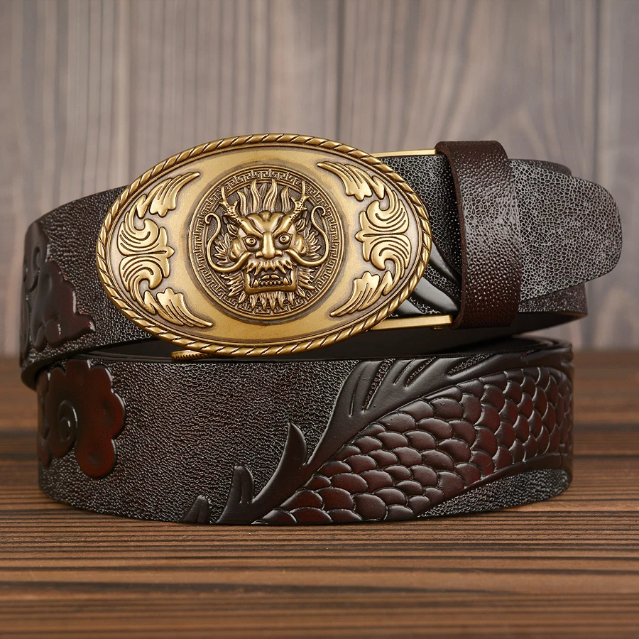 Men Belt Genuine Leather Automatic Buckle Luxury Brand Male Ratchet Dress Belts Black Strap Original Natural Cowskin Belts Man 
Men Belt Genuine Leather Automatic Buckle Luxury Brand Male Ratchet Dress Belts Black Strap Original Natural Cowskin Belts Man