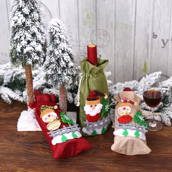 Christmas Decorations Linen Wine Bottle Cover Cute Doll Champagne Wine Bottle Table Setting Supplies for Holiday Party Decor
Christmas Decorations Linen Wine Bottle Cover Cute Doll Champagne Wine Bottle Table Setting Supplies for Holiday Party Decor