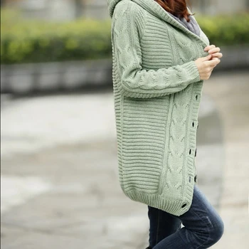 Thick Hooded Velvet Jacket Thick Warm Coat Woman Ladies Knit Cardigans Slim Coats Long Clothing Women Winter Jacket
Thick Hooded Velvet Jacket Thick Warm Coat Woman Ladies Knit Cardigans Slim Coats Long Clothing Women Winter Jacket