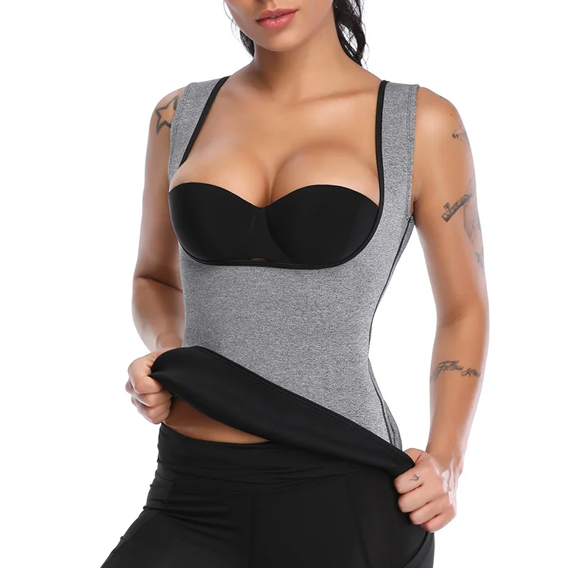 Women Sweat Neoprene Body Shaper Slimming Vest Shapewear Waist Trainer Belly Fat Burning Weight Loss Corset Workout Tank Tops Women Sweat Neoprene Body Shaper Slimming Vest Shapewear Waist Trainer Belly Fat Burning Weight Loss Corset Workout Tank Tops