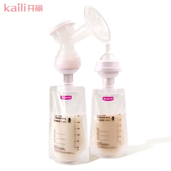 KAILI Milk Storage Bag connecting Breast Pump Pacifier breastmilk storage Bags for freezing Milk Safe 200ml 15pics 
KAILI Milk Storage Bag connecting Breast Pump Pacifier breastmilk storage Bags for freezing Milk Safe 200ml 15pics