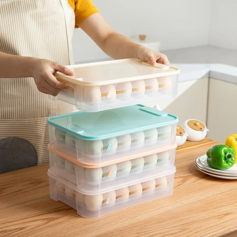 For 24 Eggs Tray Storage Box Keep Fresh With Lid Kitchen Refrigerator Raw Egg Available Time Record Storage Rack Container
For 24 Eggs Tray Storage Box Keep Fresh With Lid Kitchen Refrigerator Raw Egg Available Time Record Storage Rack Container