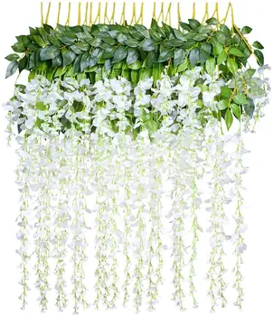 24PCS 3.6feet/piece Artificial Flowers Fake Wisteria Vine Silk Simulation Flower for Wedding Decorations Home Garden Party Decor
24PCS 3.6feet/piece Artificial Flowers Fake Wisteria Vine Silk Simulation Flower for Wedding Decorations Home Garden Party Decor