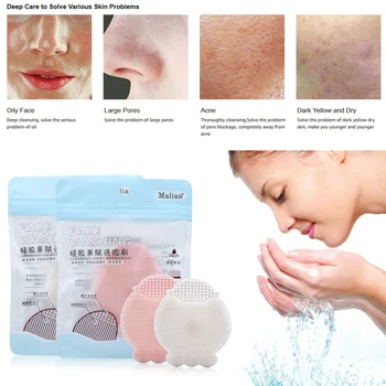 Silicone Beauty Washing Pad Facial Exfoliating Blackhead Soft Deep Cleaning Face Brushes Face Cleansing Brush Tool
Silicone Beauty Washing Pad Facial Exfoliating Blackhead Soft Deep Cleaning Face Brushes Face Cleansing Brush Tool