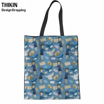 THIKIN Cute Postwoman Pattern Linen Women Tote Bags School Girls Cartoon Handbag Female Folding Shoulder Crossbody Book Bag 2019
THIKIN Cute Postwoman Pattern Linen Women Tote Bags School Girls Cartoon Handbag Female Folding Shoulder Crossbody Book Bag 2019