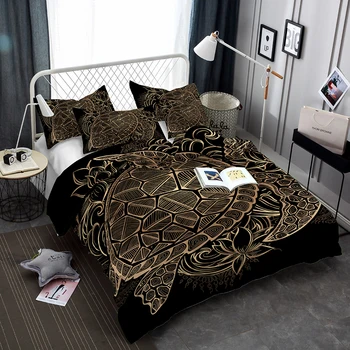 Golden Tortoise Mandala Bohemia Bedding Set Bedroom Decor Hypoallergenic Black Backgroud Quilt Cover 1PC Duvet Cover Pillowcase
Golden Tortoise Mandala Bohemia Bedding Set Bedroom Decor Hypoallergenic Black Backgroud Quilt Cover 1PC Duvet Cover Pillowcase