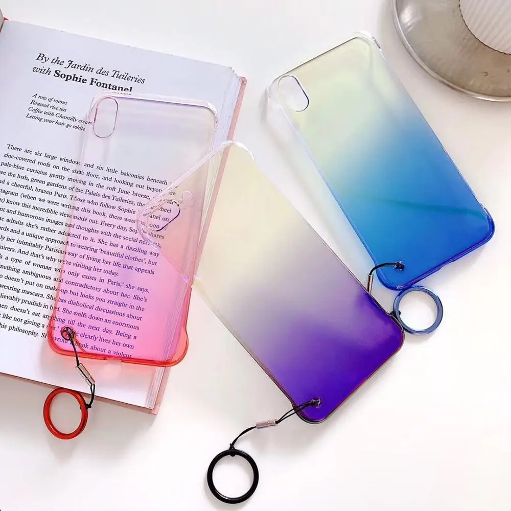 Luxury Transparent Phone Case For iPhone X XS Max XR 6 6S 7 8 Plus Case Ultra Thin Frameless Gradient Color Back Cover Hard PC
Luxury Transparent Phone Case For iPhone X XS Max XR 6 6S 7 8 Plus Case Ultra Thin Frameless Gradient Color Back Cover Hard PC