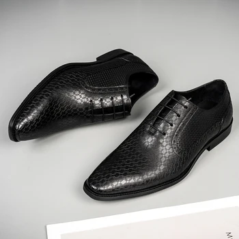 Genuine Cow Leather Plaid Pattern Men Business Dress Classic Style Lace Up Pointed Toe Shoes For Men Oxford Shoes
Genuine Cow Leather Plaid Pattern Men Business Dress Classic Style Lace Up Pointed Toe Shoes For Men Oxford Shoes