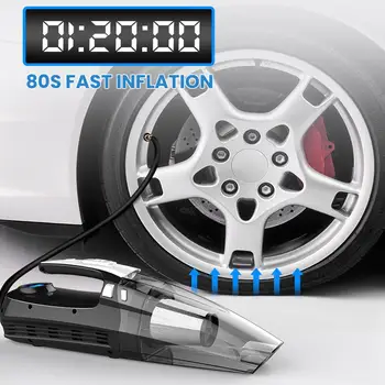 Digital 120W 12V 4 in 1 Dual Filters Air Compressor Pump Car Vacuum Cleaner Tire Inflator with LED Light Car Vacuum Cleaner
Digital 120W 12V 4 in 1 Dual Filters Air Compressor Pump Car Vacuum Cleaner Tire Inflator with LED Light Car Vacuum Cleaner
